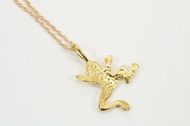 Gold Frog Necklace for him or her made in gold vermeil