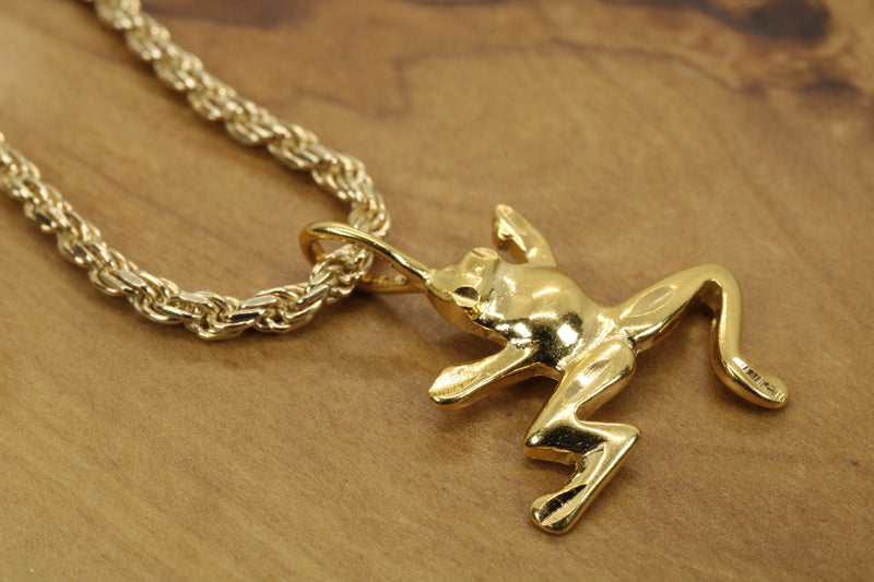 Gold Frog Necklace for him or her made in gold vermeil
