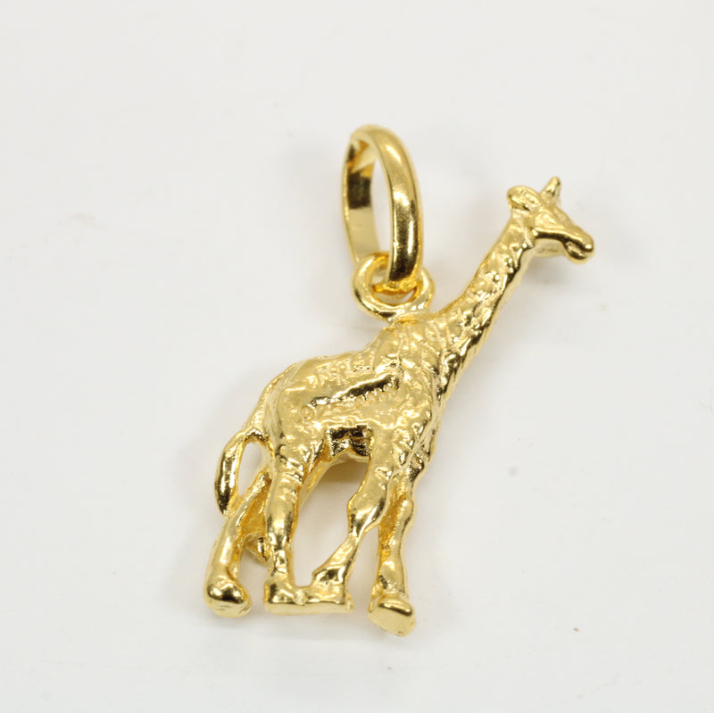 Gold Giraffe Necklace for him or her made in gold vermeil