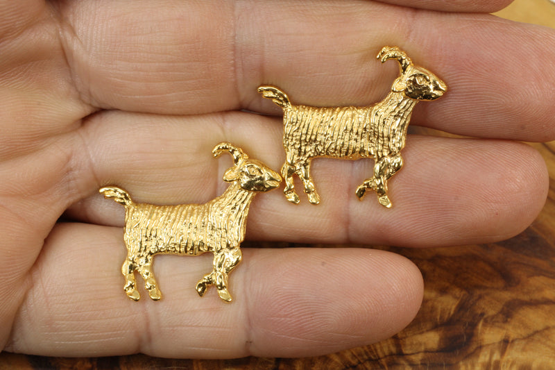 Gold GOAT Cuff Links Greatest of All Time Gift 14kt gold vermeil
