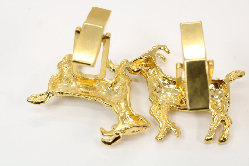 Gold GOAT Cuff Links Greatest of All Time Gift 14kt gold vermeil