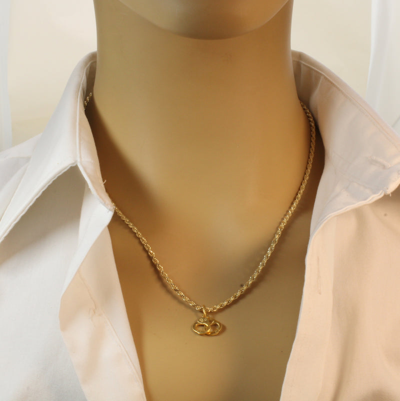 Gold Handcuffs Necklace for him or her made in 14kt gold vermeil