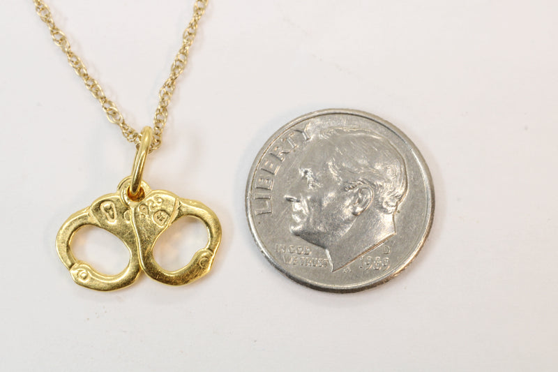 Gold Handcuffs Necklace for him or her made in 14kt gold vermeil