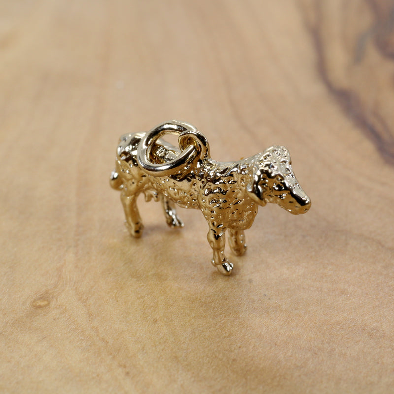 Hereford or Charolais Cow Necklace or Charm in 14kt gold vermeil