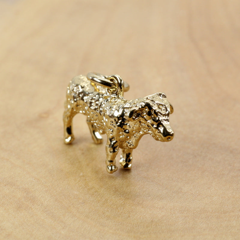 Prize Hereford Steer Necklace or Charm for her in 14kt Gold Vermeil