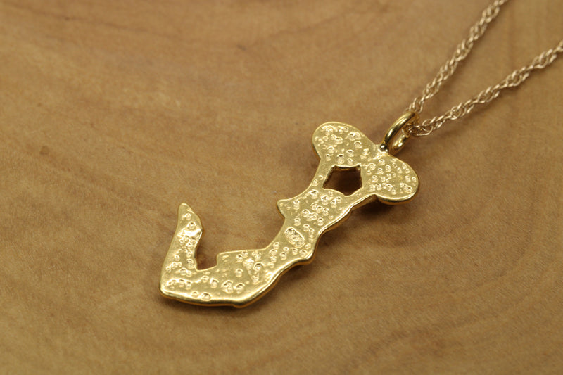 Gold Jumping Cheerleader necklace or charm made in 14kt gold Vermeil