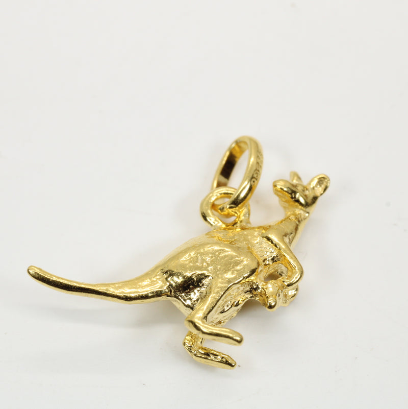Gold Kangaroo Necklace for him or her made in gold vermeil