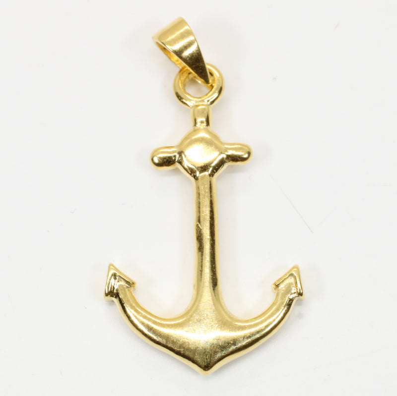 Large Gold Anchor Necklace for him or her made in 14kt gold vermeil