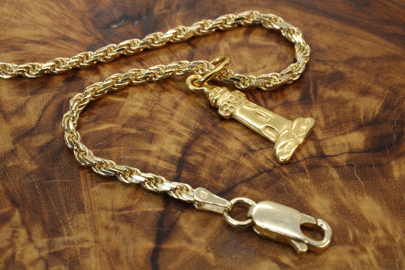 Gold Historic Lighthouse Necklace for him or her made in 14kt gold vermeil
