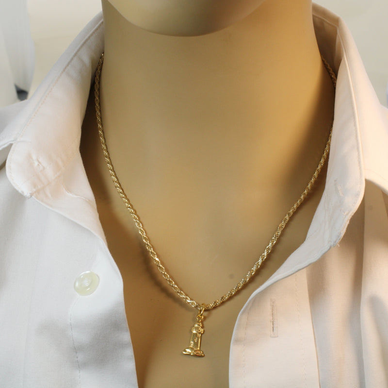 Gold Historic Lighthouse Necklace for him or her made in 14kt gold vermeil