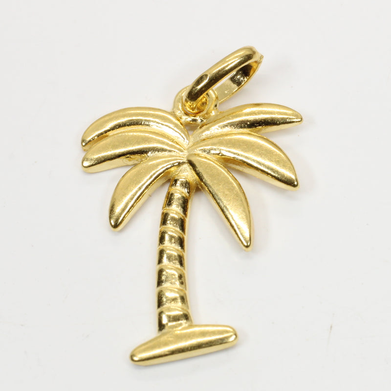 Gold Palm Tree or Coconut Tree Necklace for her made in 14kt gold vermeil
