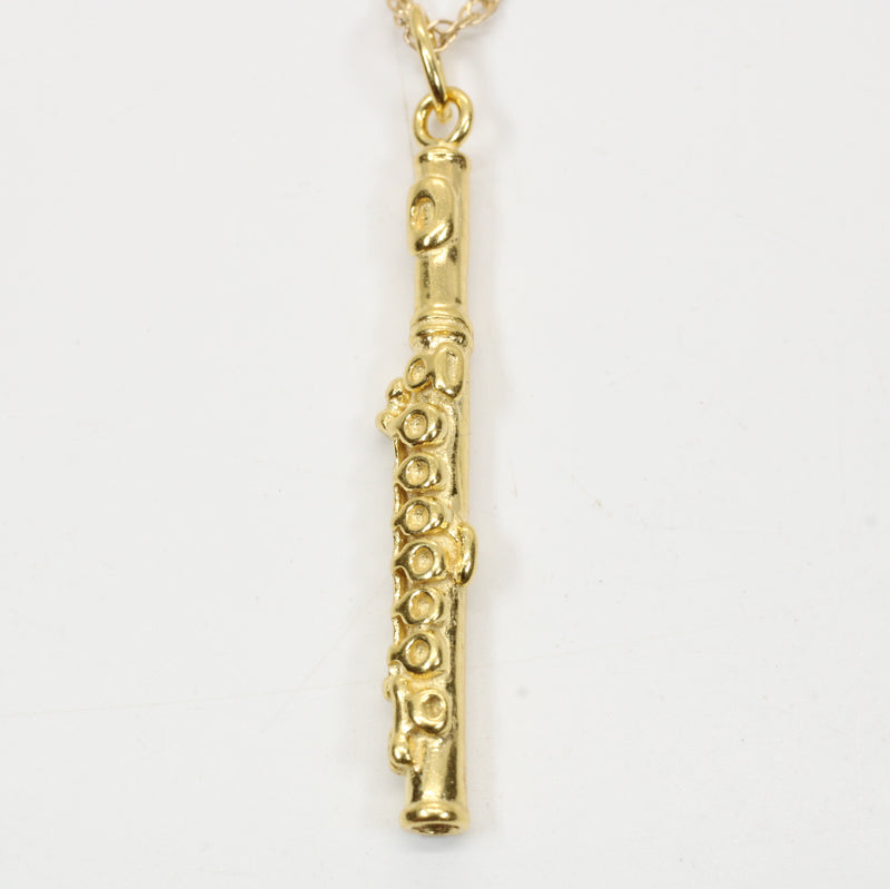 Gold Piccolo Necklace for him or her made in 14kt gold vermeil