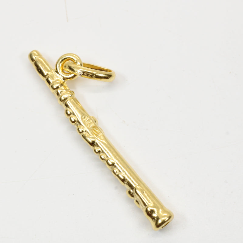 Gold Piccolo Necklace for him or her made in 14kt gold vermeil