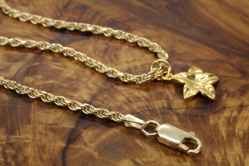 Gold Plumeria Flower Necklace made in 14kt Gold Vermeil for her