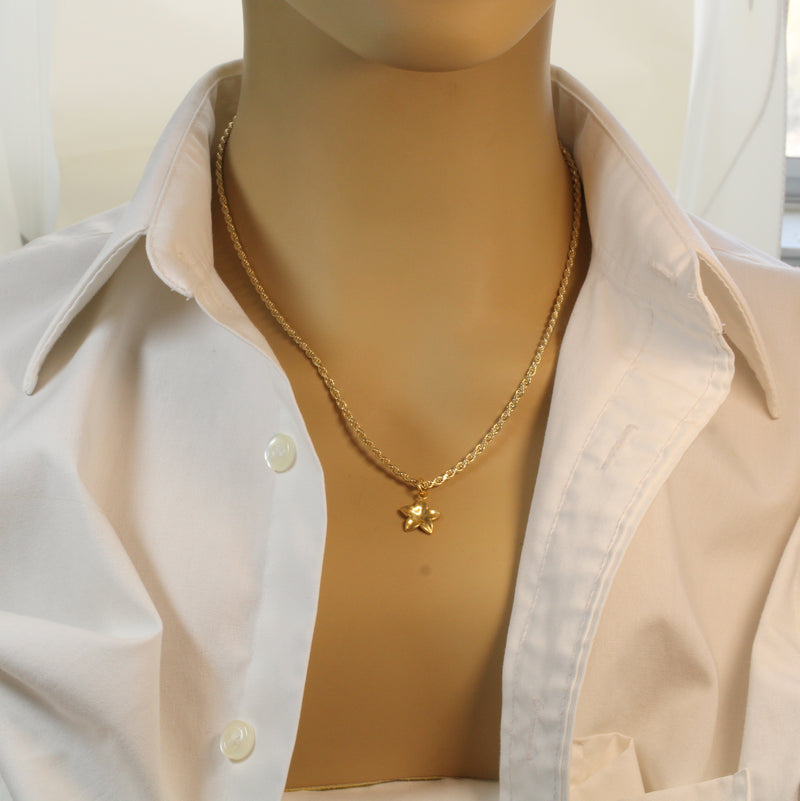 Gold Plumeria Flower Necklace made in 14kt Gold Vermeil for her