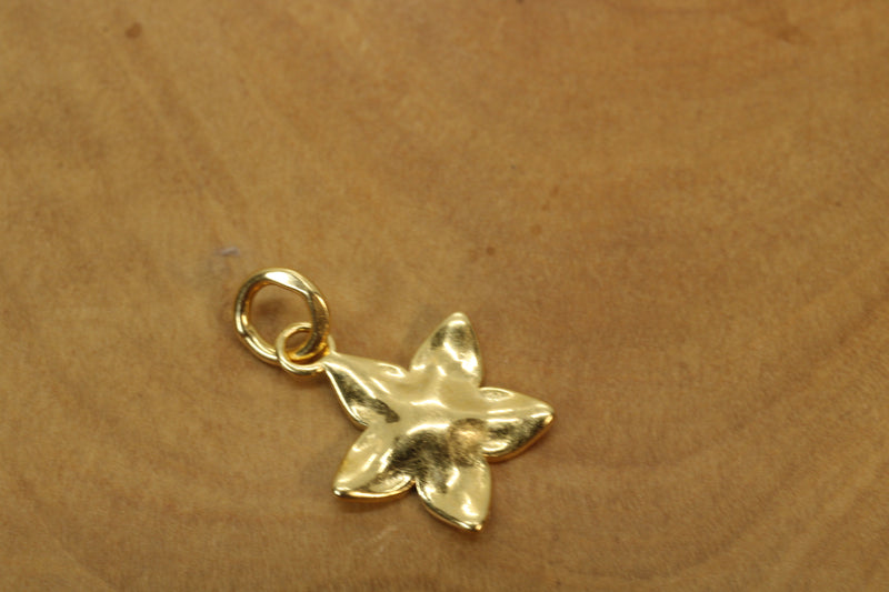 Gold Plumeria Flower Necklace made in 14kt Gold Vermeil for her