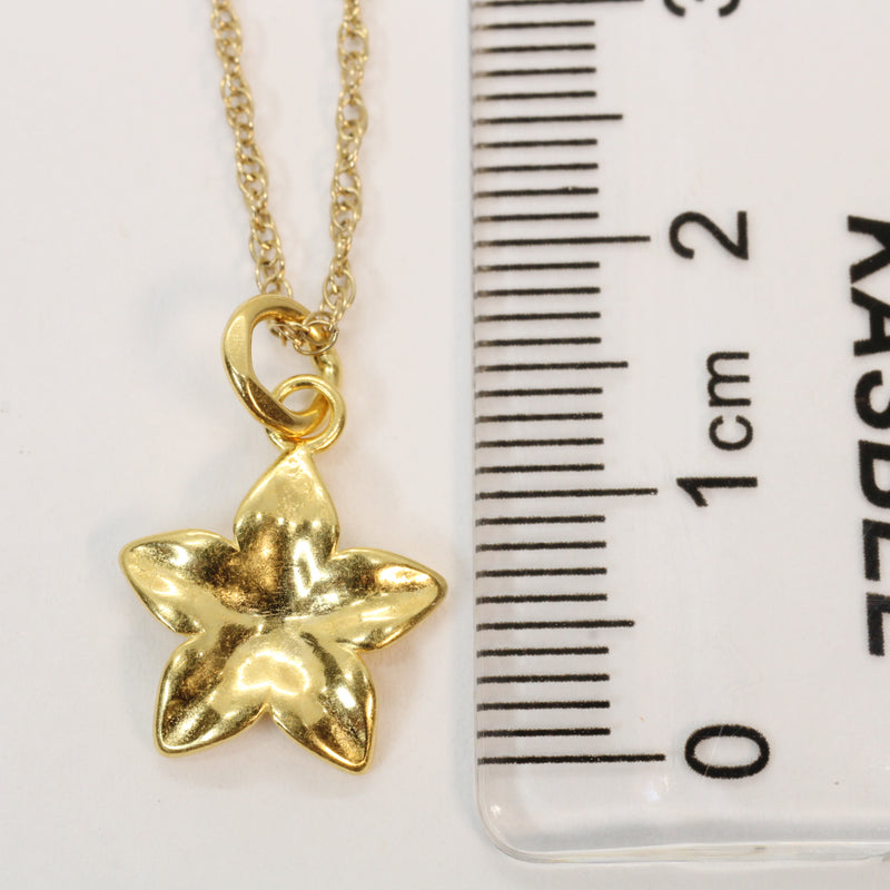 Gold Plumeria Flower Necklace made in 14kt Gold Vermeil for her