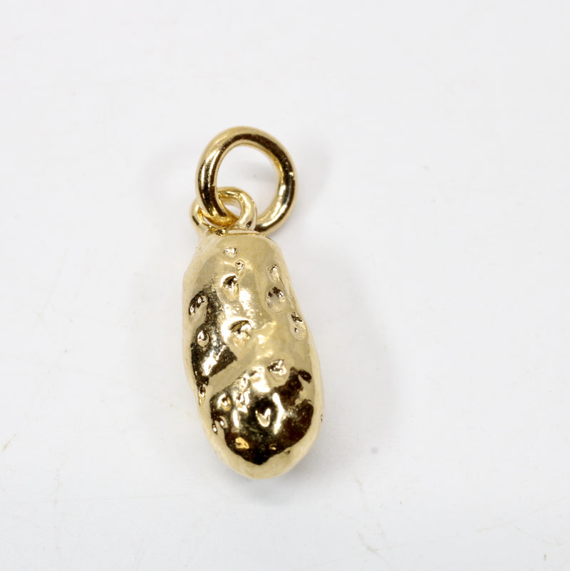 Gold Russet Potato Charm for her bracelet made in 14kt Gold Vermeil