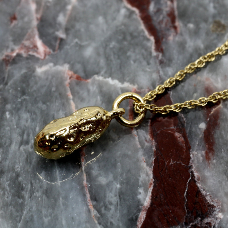 Gold Russet Potato Necklace for her made in 14kt Gold Vermeil