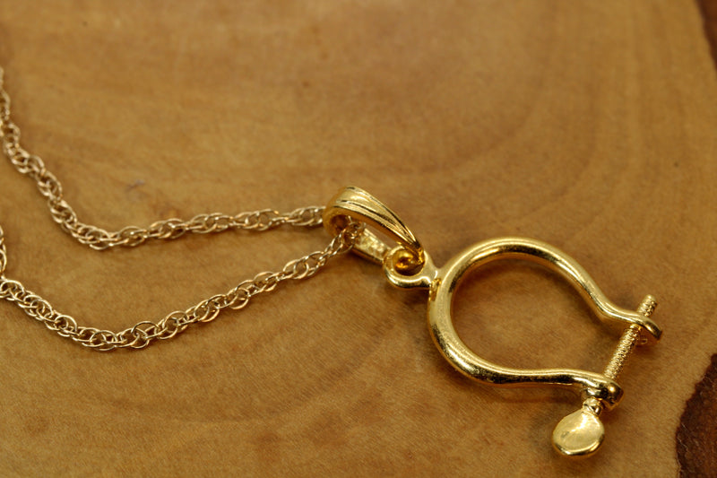 Gold Sailboat Shackle Necklace made in 14kt Gold Vermeil