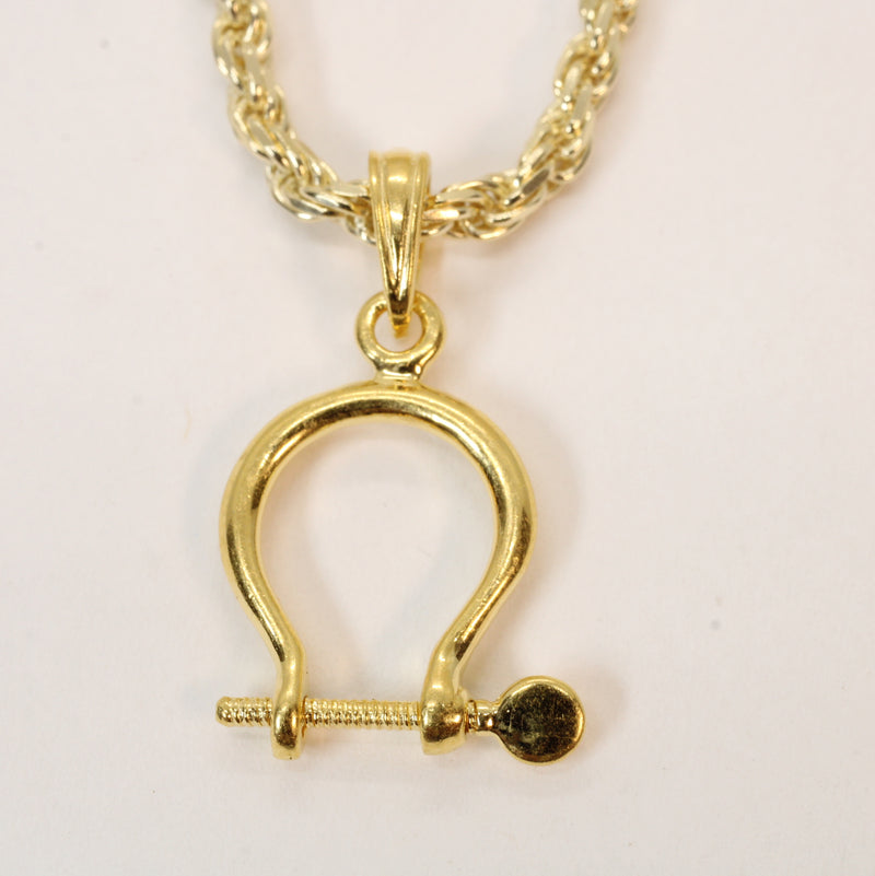 Gold Sailboat Shackle Necklace made in 14kt Gold Vermeil