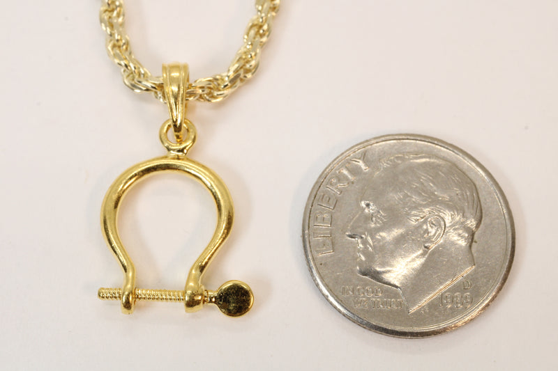 Gold Sailboat Shackle Necklace made in 14kt Gold Vermeil