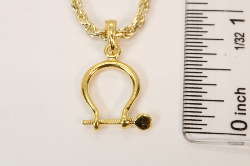 Gold Sailboat Shackle Necklace made in 14kt Gold Vermeil
