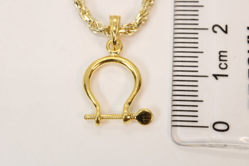Gold Sailboat Shackle Necklace made in 14kt Gold Vermeil