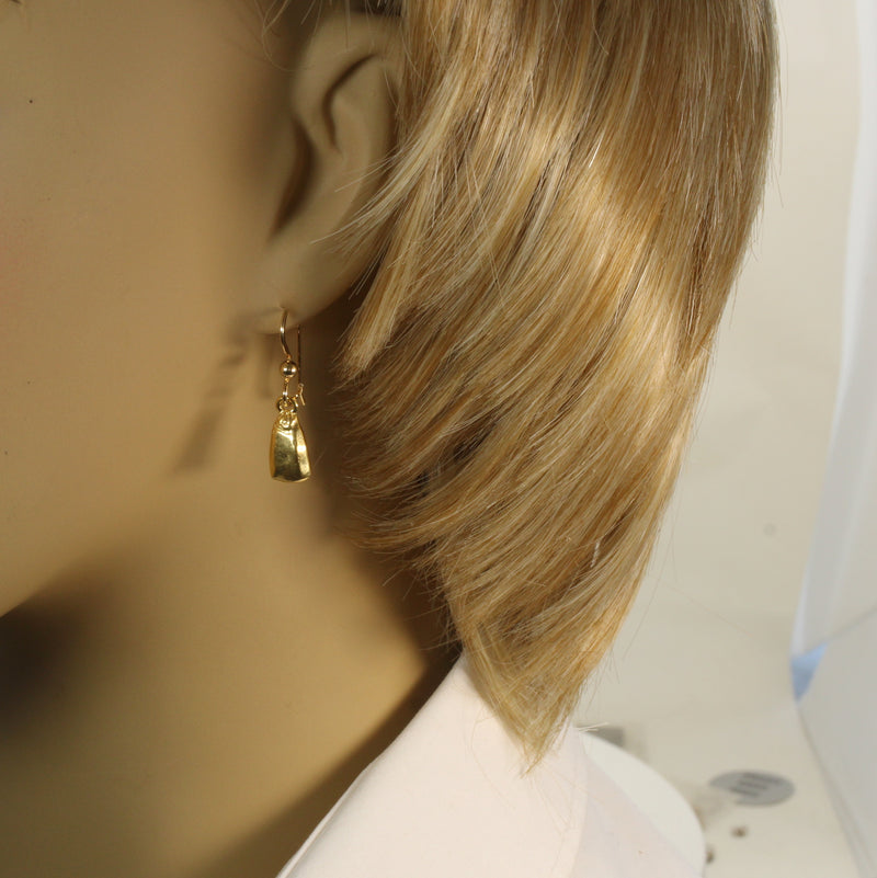Gold Corn Kernal Earrings with 14kt Gold Vermeil Seed Corn