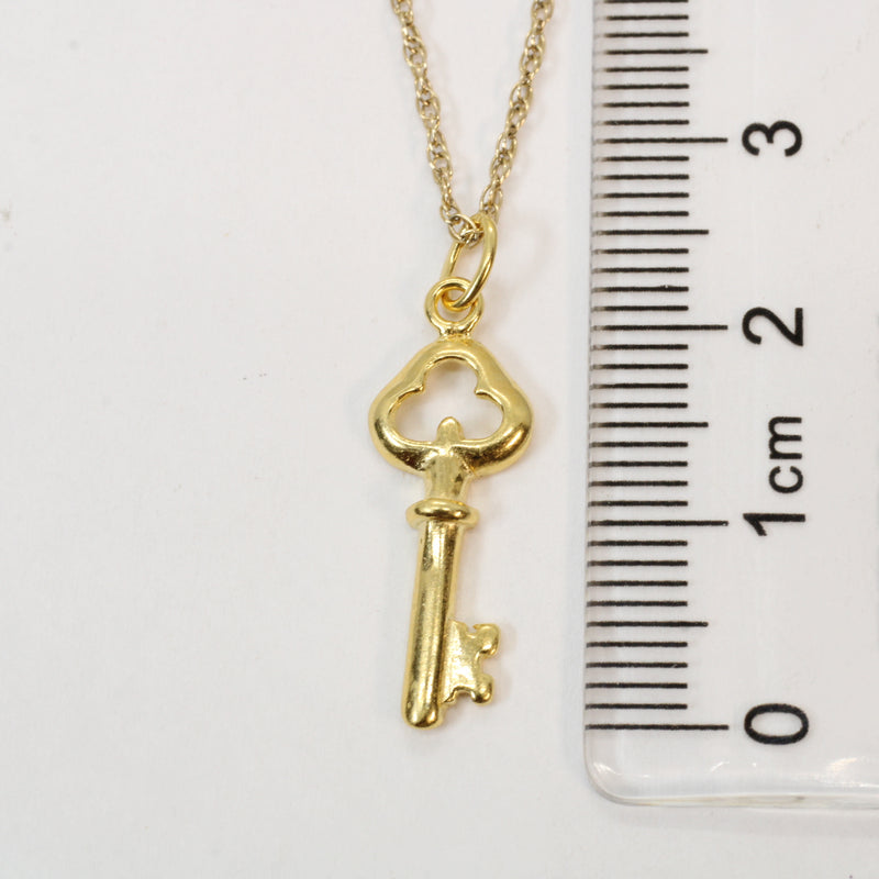 Gold Small Key Necklace made in 14kt gold vermeil for him or her