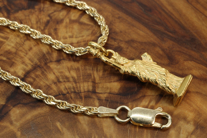 Gold Statue of Liberty Necklace for him or her made in 14kt gold vermeil