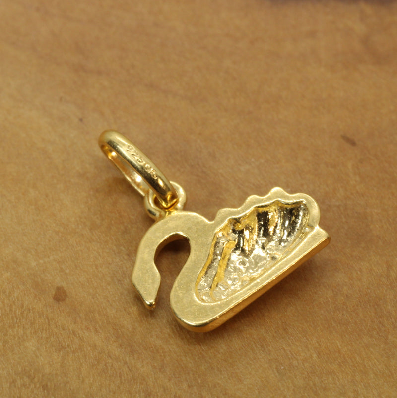 Gold Elegant Swan Necklace in 14kt Gold Vermeil for him or her