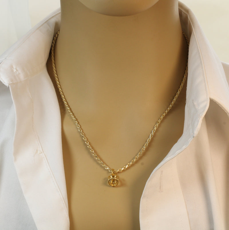 Gold Pointed Passion Cross Necklace for him or her made in gold vermeil