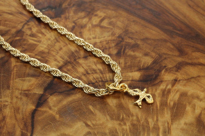Gold flying Dove Necklace in tiny size made in 14kt Gold Vermeil