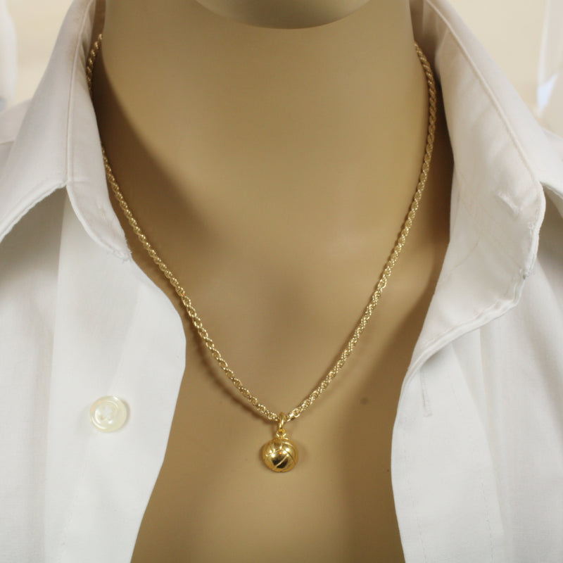 Gold Volleyball Necklace for him or her made in 14kt gold vermeil