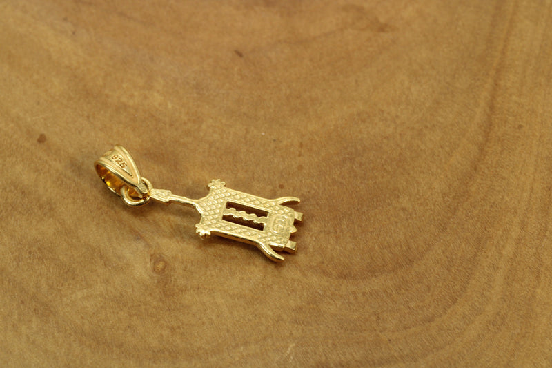 Gold Wine Bottle Corkscrew Necklace made in 14kt gold vermeil