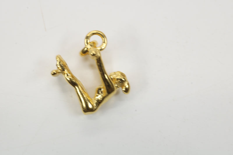 Gold Uneven Bars Gymnast necklace made in 14kt gold Vermeil