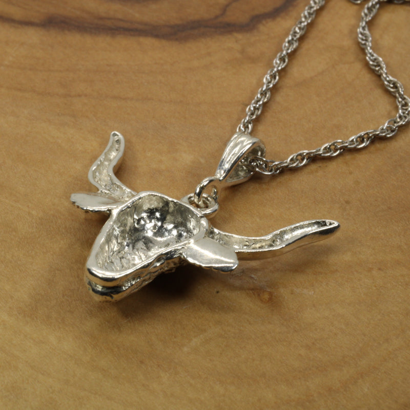 Highland Cattle Necklace made in solid 925 Sterling Silver for Him or Her