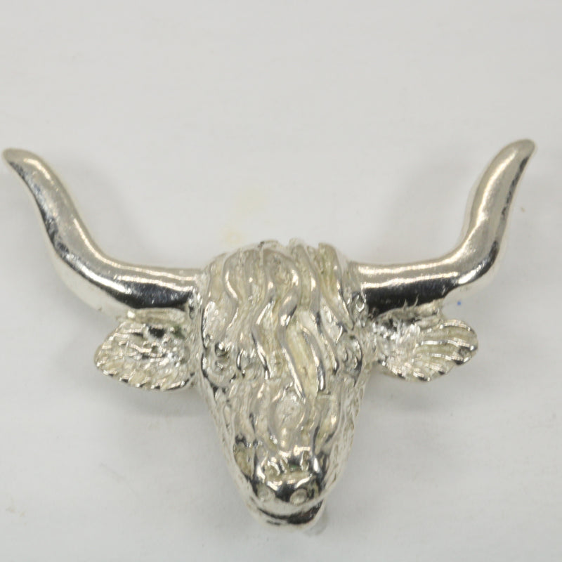 Highland Cattle Tie Tack or Pin made in solid 925 Sterling Silver for Him or Her