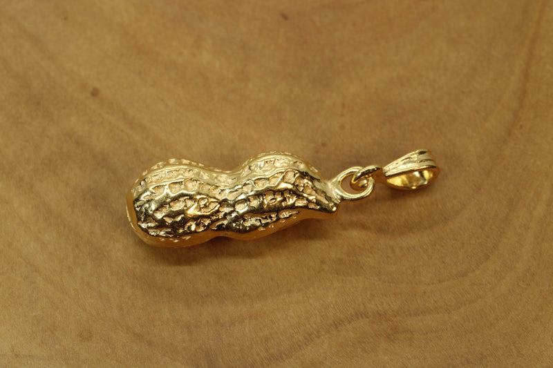 Gold Vermeil Peanut Necklace in Large size for new mom gift