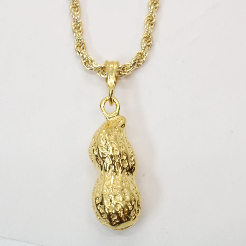 Gold Vermeil Peanut Necklace in Large size for new mom gift