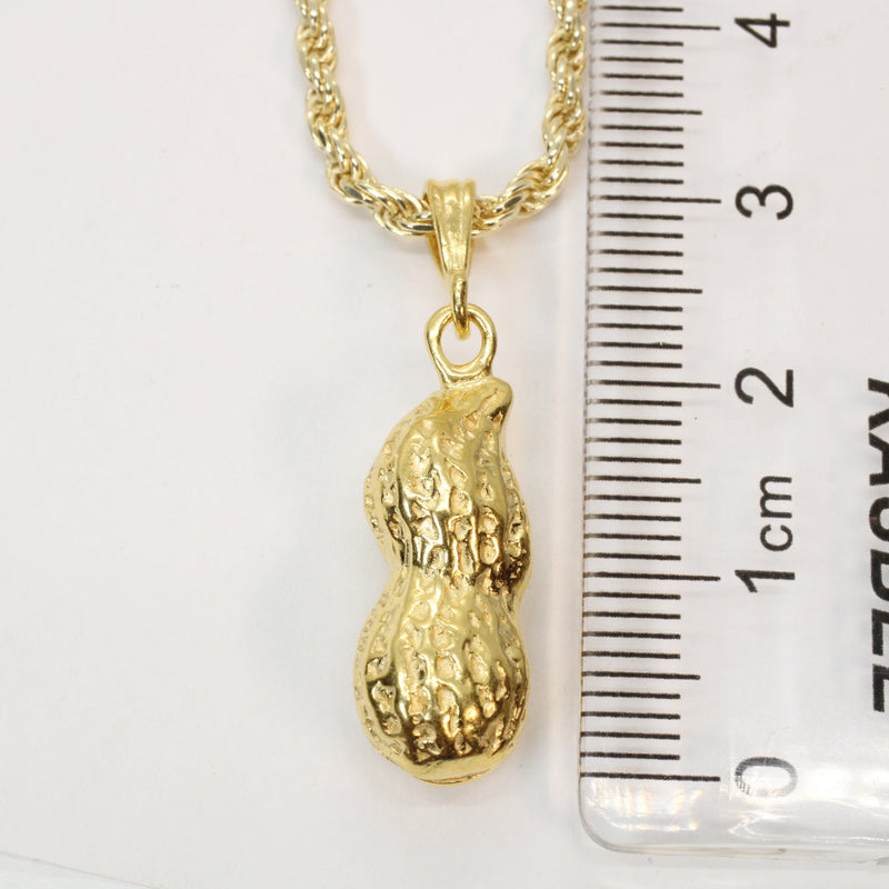 Gold Vermeil Peanut Necklace in Large size for new mom gift