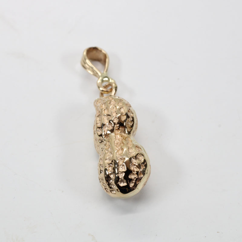 Large Gold Peanut Necklace For her made in real 14kt Gold
