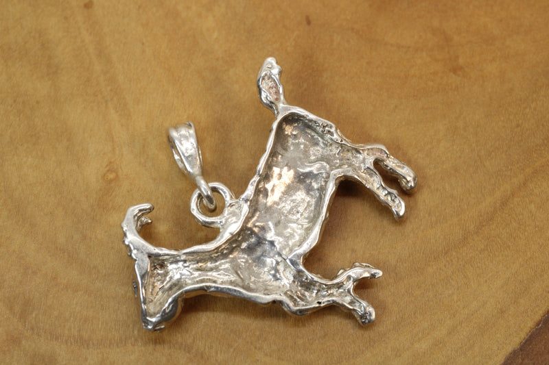 Large G.O.A.T. goat Necklace made in 925 Sterling Silver for him or her