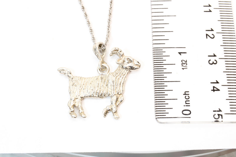 Large G.O.A.T. goat Necklace made in 925 Sterling Silver for him or her