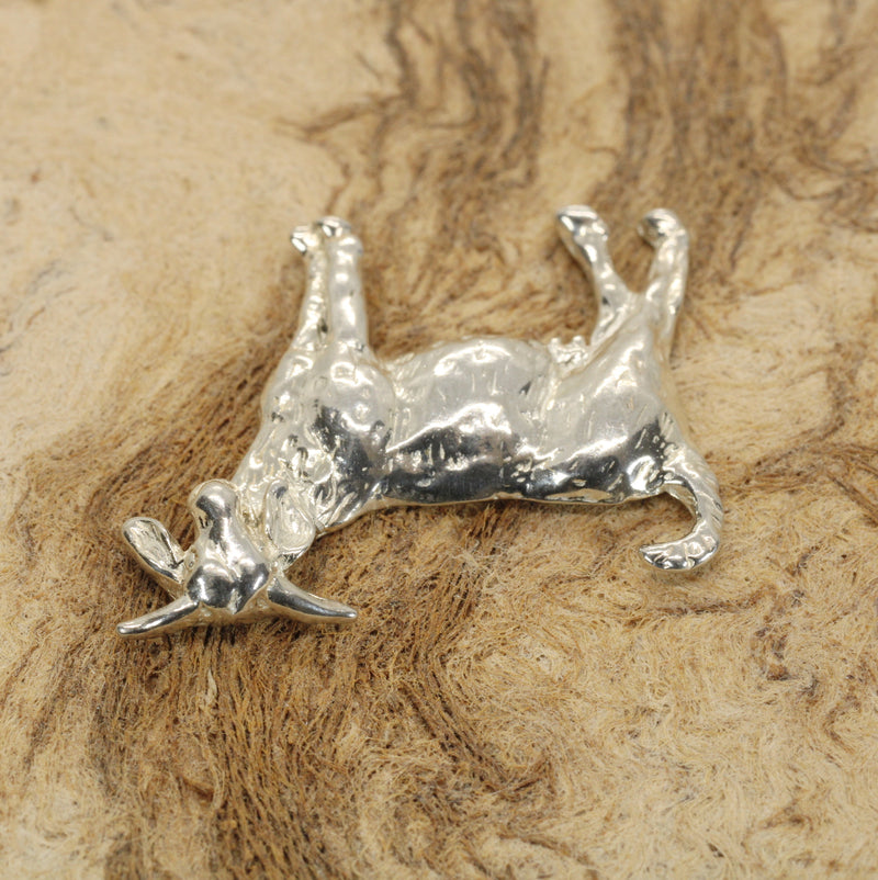 Large Boer Goat Tie Tack / Lapel Pin / Hat Pin in Sterling Silver