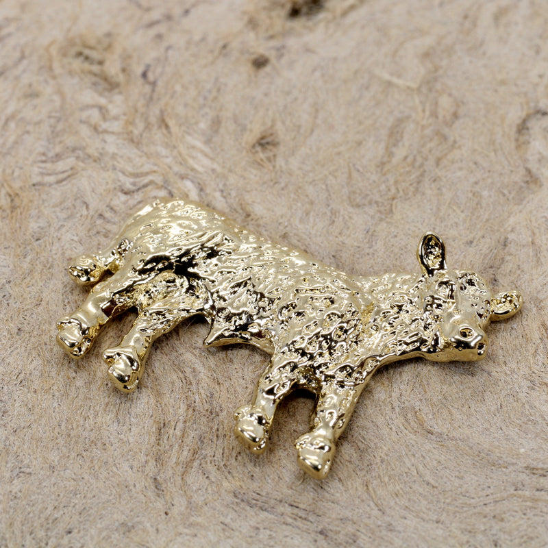 Show Hereford Steer Tie Tack or Pin in 14kt Gold Vermeil for Him or Her