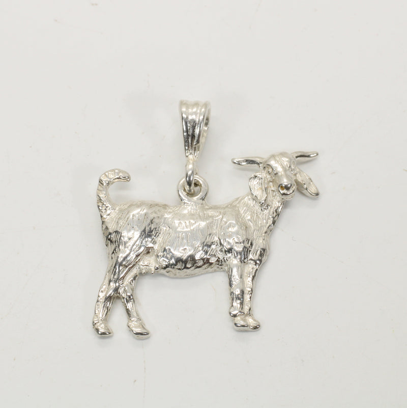 Large Silver Boer Goat Necklace for Her Made In 925 Sterling Silver