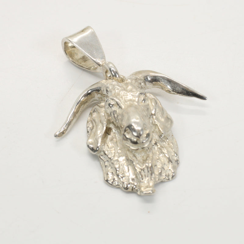 Large G.O.A.T. goat Head Necklace made in 925 Sterling Silver for him or her