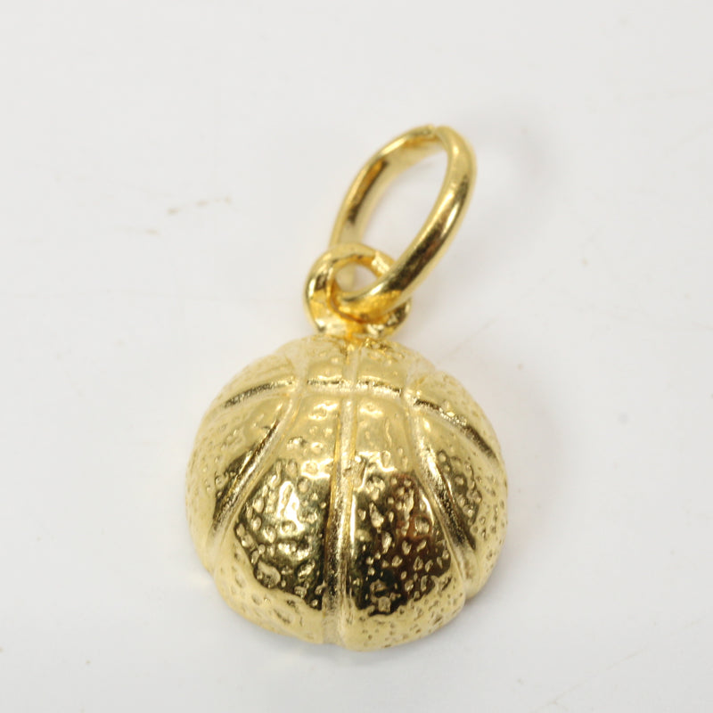 Gold Basketball Necklace in Medium Size made in 14kt gold vermeil